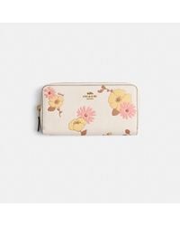 COACH - Restored Accordion Zip Wallet With Antique Floral Print - Lyst