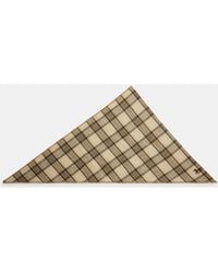 COACH - Reversible Plaid Triangle Scarf - Lyst