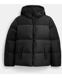 COACH - Colorblock Down Jacket - Lyst