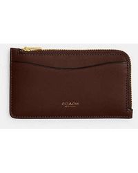 COACH - Porta Carte Di Credito Con Zip New York - Lyst
