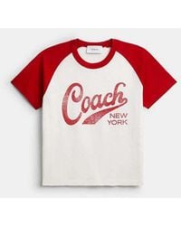 COACH - Sporty Script 90's Fit T-Shirt - Lyst