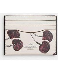 COACH - Slim Id Card Case With Cherry Print - Lyst