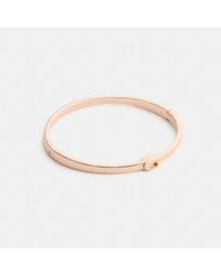 COACH - Thin Signature Hinged Bangle - Lyst