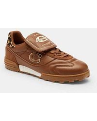 COACH - Match Sneaker With Leopard Print - Lyst