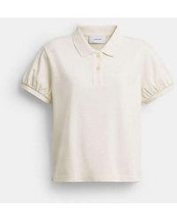 COACH - Coach Script Shrunken Polo - Lyst