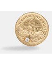 COACH - 14 K Coin Single Stud Earring - Lyst