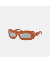 COACH - Chunky Narrow Rectangle Sunglasses - Lyst