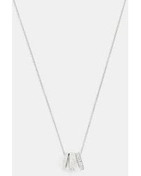 COACH - Repeated C Rondelle Necklace - Lyst