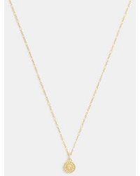 COACH - Pavé Coin Pendant Necklace - Lyst
