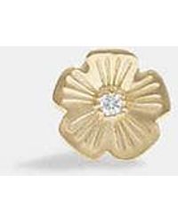 COACH - 14 K Tea Rose Single Stud Earring - Lyst