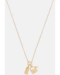 COACH - Handbag Charm Pendant Necklace - Lyst