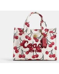 COACH - Cargo Tote Bag 26 With Cherry Print - Lyst