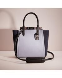 COACH - Restored Troupe Tote In Colorblock With Snakeskin Detail - Lyst