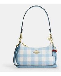 COACH - Teri Mini Crossbody Bag With Gingham Print And Charm - Lyst