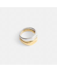 COACH - Signet Ring Set - Lyst