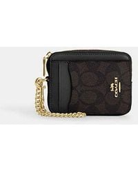 COACH - Zip Card Case - Lyst