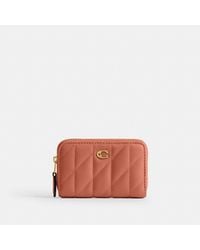 COACH - Essential Small Zip Around Card Case With Pillow Quilting - Lyst