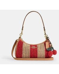 COACH - Teri Shoulder Bag With Stripes And Charm - Lyst