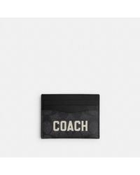 COACH - Flat Card Case In Signature With Graphic - Lyst