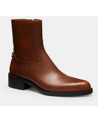 COACH - Spitz Zulaufender Stiefelette Aus Loved Leder Für Frauen - Lyst