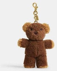 COACH - Ciondolo Da Borsa Con Orsacchiotto Peluche - Lyst
