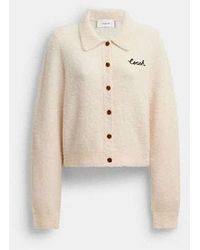 COACH - Cropped Cardigan Mit Stickerei - Lyst