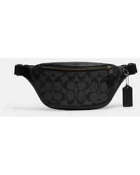 COACH - Warren Mini Belt Bag - Black | Pvc - Lyst