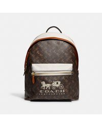 COACH Charter Backpack With Horse And Carriage Print - Brown