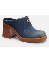 COACH - C Heeled Mule - Lyst