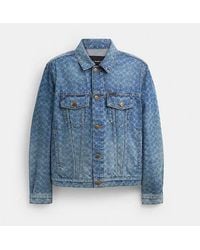 COACH - Signature Denim Trucker Jacket - Lyst