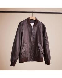 COACH - Upcrafted Leather Ma 1 Jacket - Lyst