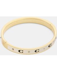 COACH - Repeated C Hinged Bangle Bracelet - Lyst