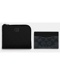 COACH - 3 In 1 L Zip Wallet With Black | Leather - Lyst