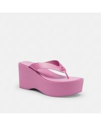 COACH - Sculpted C Platform Flip Flop - Lyst