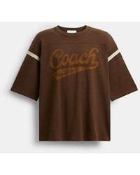 COACH - Sporty Script Crewneck T-Shirt - Lyst