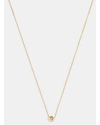 COACH - Tea Rose Pendant Necklace - Lyst