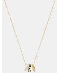 COACH - Repeated C Rondelle Necklace - Lyst