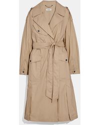 COACH Oversized Trench - Natural
