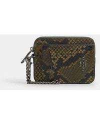 COACH - Zip Card Case With Snake Print - Lyst