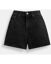 COACH - Denim-Shorts aus Biobaumwolle - Lyst