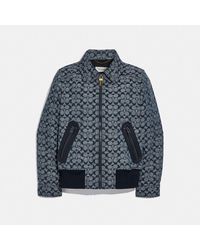 COACH Blouson aus charakteristischem Chambray - Blau