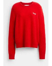 COACH - Coach Embroidered Crewneck Sweater - Lyst