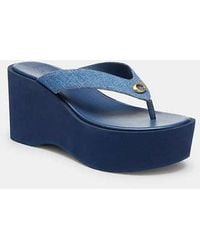 COACH - Sculpted C Platform Flip Flop - Lyst