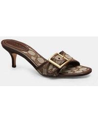 COACH - Margot Sandal In Signature Textile Jacquard - Lyst