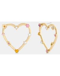 COACH - Oversized Heart Stud Earrings - Lyst