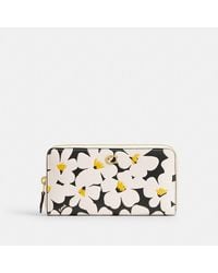 COACH - Accordion Zip Wallet With Floral Print - Lyst