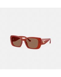 COACH - Maxi Sculpted C Oversized Rectangle Sunglasses - Lyst