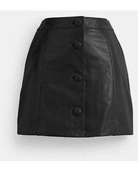 COACH - Patent Leather Mini Skirt - Lyst
