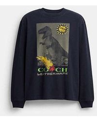 COACH - Collage Long Sleeve Relaxed T-Shirt - Lyst
