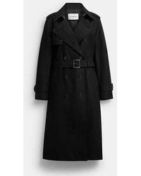 COACH - Long Trench Coat - Lyst